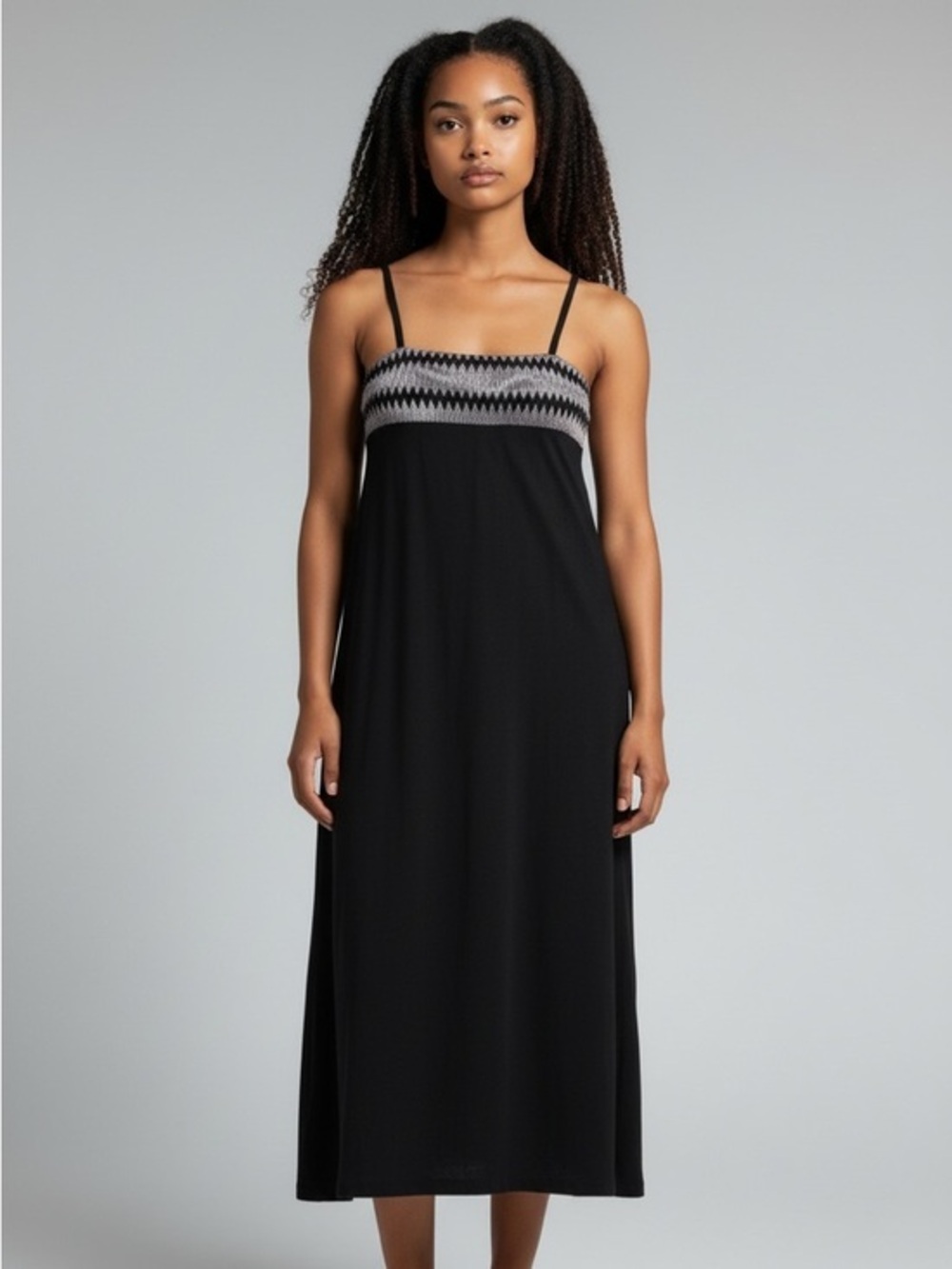 Black & Silver Long Dress